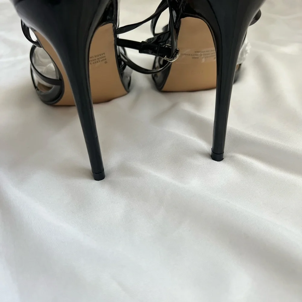 Black Strappy Heels Size 9 NWT - Picture 8 of 8